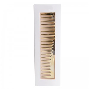 OEM custom printed wide tooth plastic hair combs wholesale electroplate comb